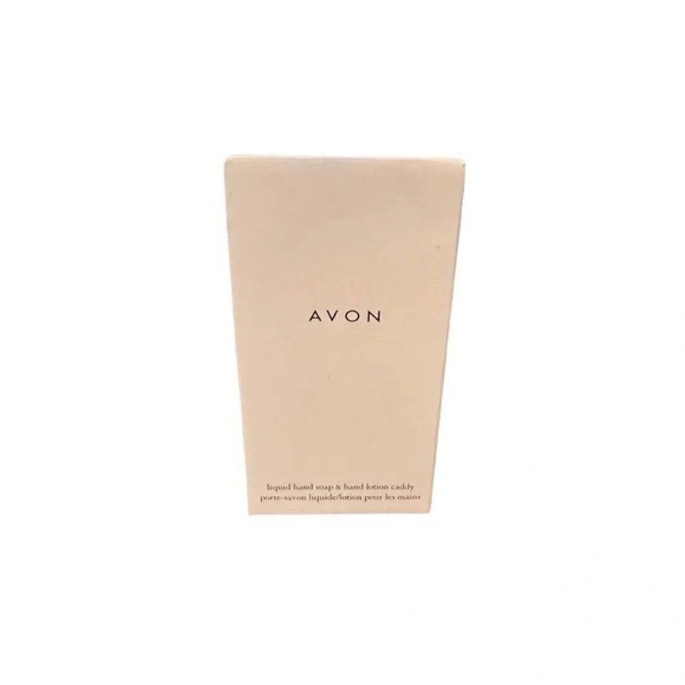 Avon Liquid Soap & Hand Lotion Caddy Silver Chrome New In Box‎